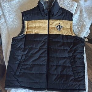 New Orleans Saints reversible quilted vest ￼XL
